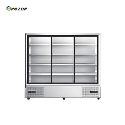 Easy Cleaning Vegetable Display Freezer 1260MM 3 Door Display Refrigerator Commercial