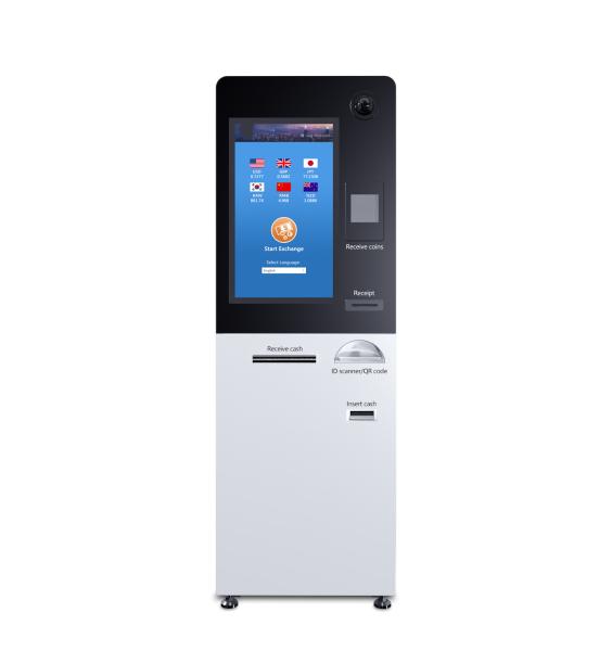 Máquina automática da troca de divisa estrageira com distribuidor de dinheiro
