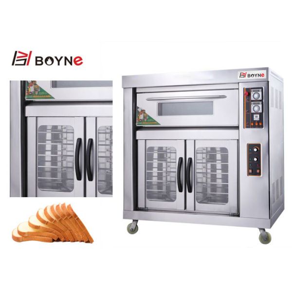 Gas Oven With Proofer Baking Oven de dos bandejas de la cubierta cuatro con artículos de cocina de la caja de la fermentación