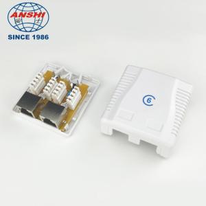Double Port FTP Surface Mount Box CAT6 3U Gold Plating