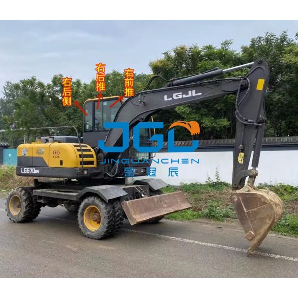 670BM 680 690 Стекло переднего лобового стекла экскаватора стеклянное сползая оконное стекло