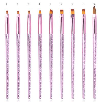Nail Painting Brush Plastic Handle UV Gel Nail Scrubbing Brush With Nylon Hair