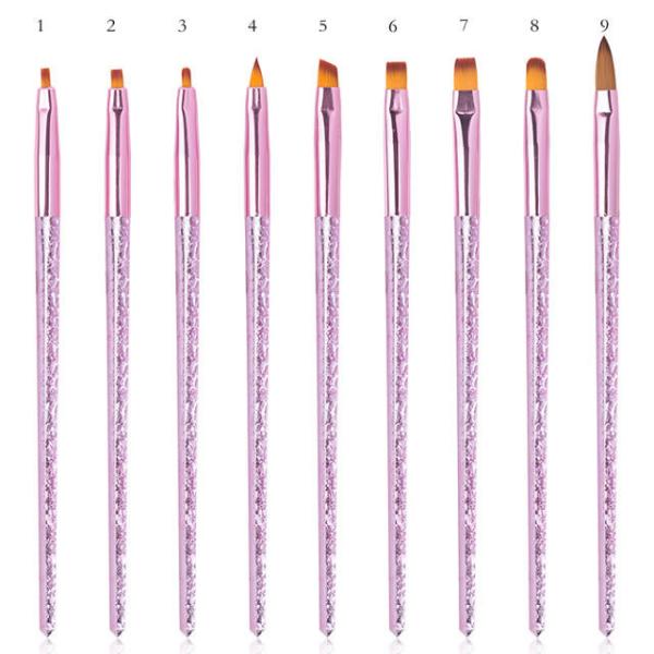 Nail Painting Brush Plastic Handle UV Gel Nail Scrubbing Brush With Nylon Hair