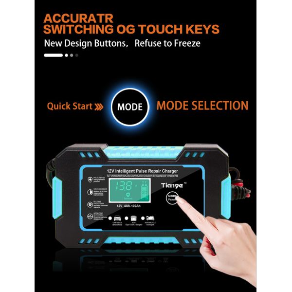 портативная машинка заряжателя ремонта ИМПа ульс батареи ГЕЛЯ AGM 12V 24V умная