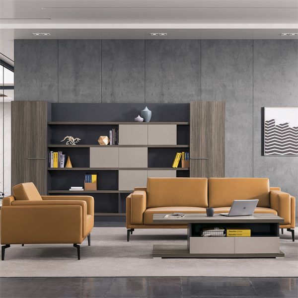 Canapé de bureau moderne et confortable avec cadre en bois