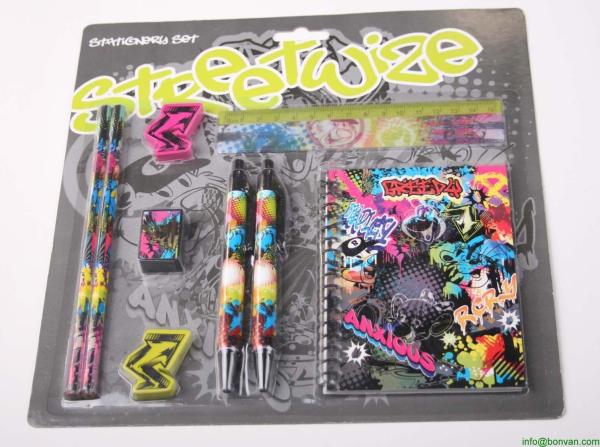 Promotional Office Stationery Set for Kids Pencil Set Gift Box Packaged