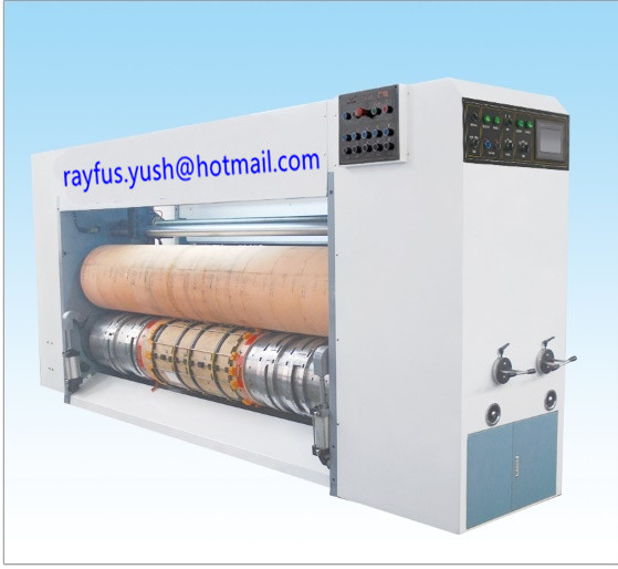 Рифленая печатная машина Flexo коробки штабелируя экономическую модель края руководства питаясь