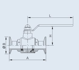 Threaded / Flanged / Clamped Stainless Steel Sanitary Ball Valve For Food Industry