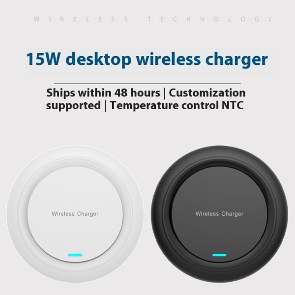 15W Mini Desk Earphone Phone Induction Charger With Type C Port PD Function