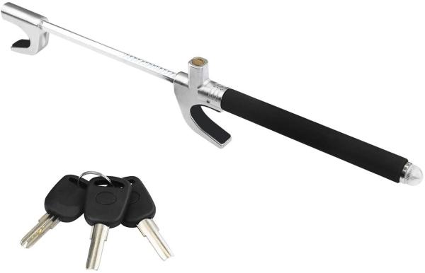 Auto Adjustable Car Steering Wheel Lock Vehicle Van SUV Aluminum Alloy