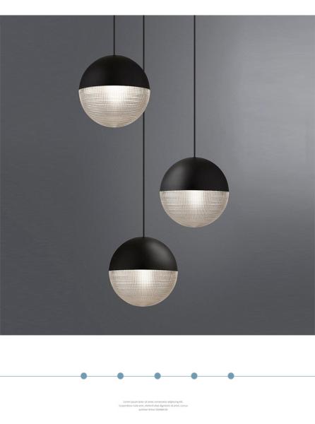 Modern Pendant Lights Led Glass Ball Bedroom Bedside Nordic Hanging Lighting(WH-GP-47)