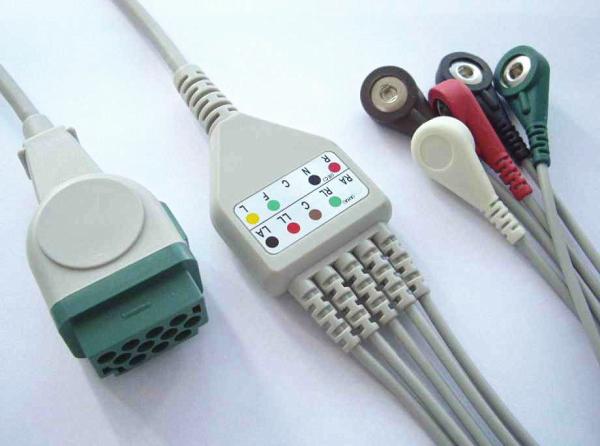 GE - Marquette Responder ECG Cable And Leadwires , 11Pins Green Connector