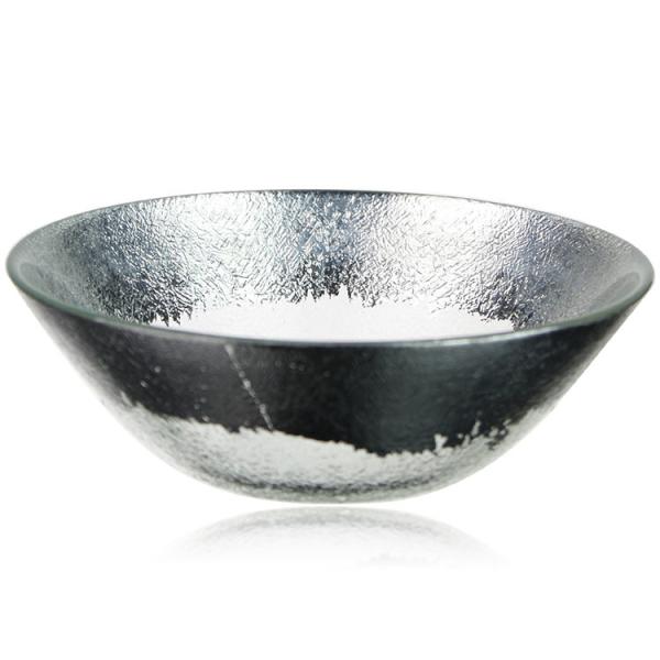 24cm Artistical Glass Plates And Bowls , Clear Charger Plates Elegant Classic