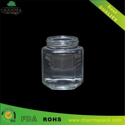 350ml hexagon glass storage jar