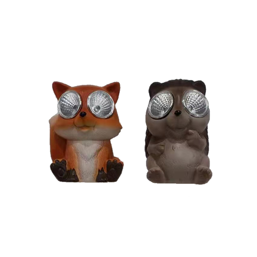 Cute Animal Resin Decorative Solar Light Crafts Model Solar Luminous Lamp Garden Ornament