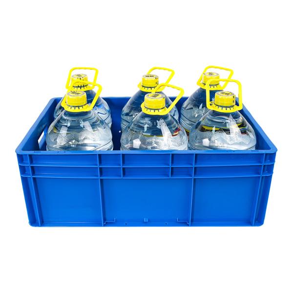 Sturdy Warehouse Tool Box Heavy Duty Stackable Euro Plastic Parts Bins Blue PE Material