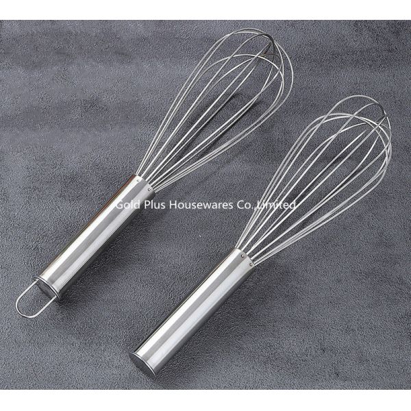 Food Grade Stainless Steel Egg Beater Corrosion Resistant Balloon Manual Whisk