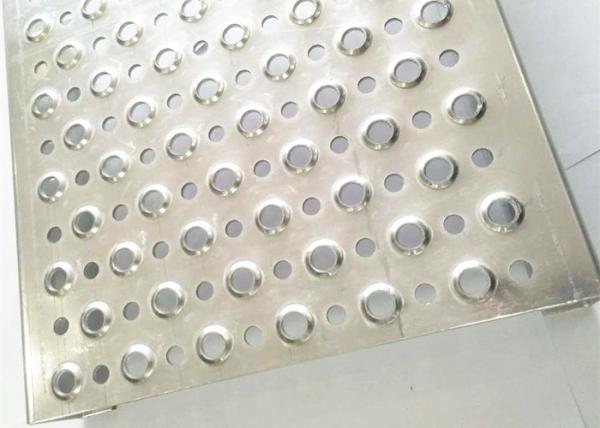 Traction Tread Aluminum Grip Strut Grating With Round Hole For Platforms Walkway