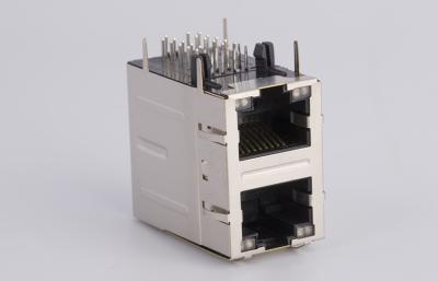 Tab Down Up POE Ethernet Connector / 1000base T Connector 2X1 With Internal Magnetics