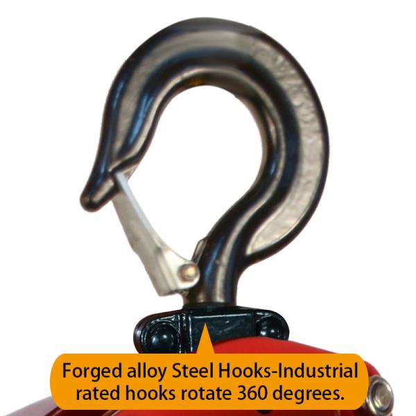 JTCK 2 Ton Chain Hoist with Low-Alloy Structural Steel Plates and Grade 80 Load Chain