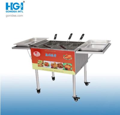 Dispositivos de cozimento comerciais 15L de aço inoxidável da máquina da frigideira do gás 25L