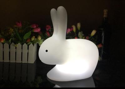 Cute Bunny Shaped LED Night Light , White Rabbit Lamp 16 Colors Changing