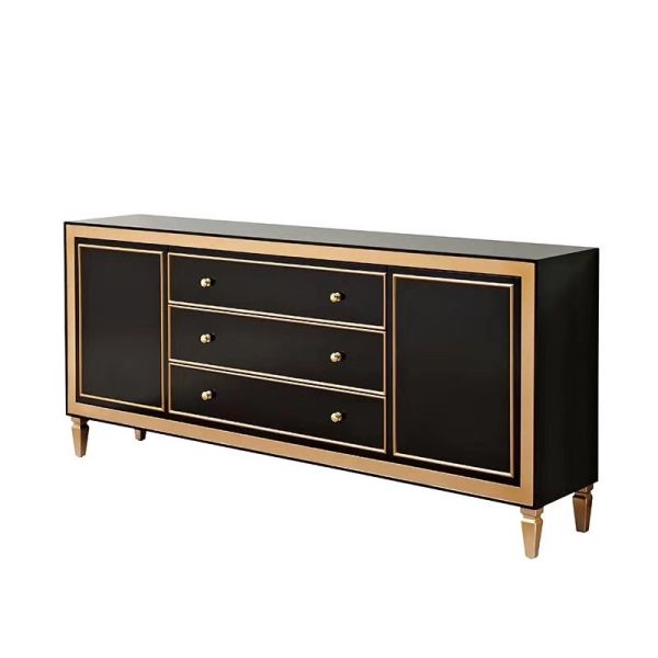 ISO9001 Antique Painted Wooden Cabinets With Drawers