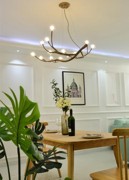 Living room Bedroom Wooden Tree Branch decorative lustre pendant home Chandelier lighting( WH-CI-107)