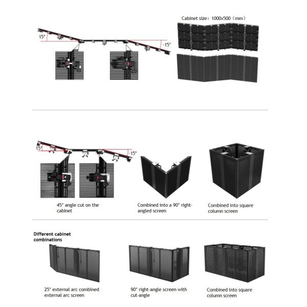 P3.9 - P7.8 Outdoor Rental LED Screen Waterproof LED Curtain Screen
