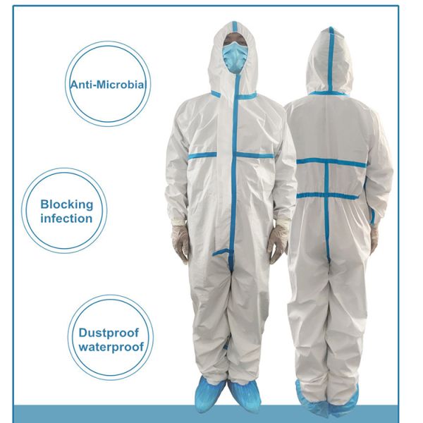 Breathable Disposable Protective Coverall , Medical Isolation Suit Sanitary