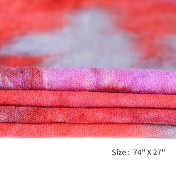 Logo personnalisé Anti-Slip Tie Dye Imprimé Plastique Suède Microfiber Yoga Mat serviettes