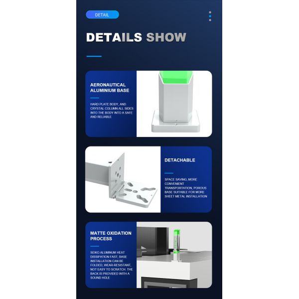 Tour lumineuse de machine rouge orange avec feux à LED 24V DC et alarme sonore pour machine CNC