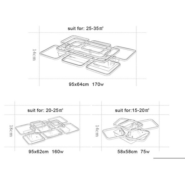Led kitchen ceiling light fixtures Acrylic lampshade for Indoor home Lighting Fixtures (WH-MA-113)