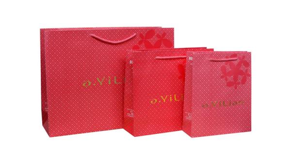 OEM Recyclable Ayilian Pink 210g Artpaper Shopping Bag, Paper Carrier Bags Promotional