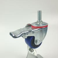 M12 rosqueou Stem2 para avançar rodízios macios do giro de TPR com freios carrega altamente o OEM pequeno das rodas