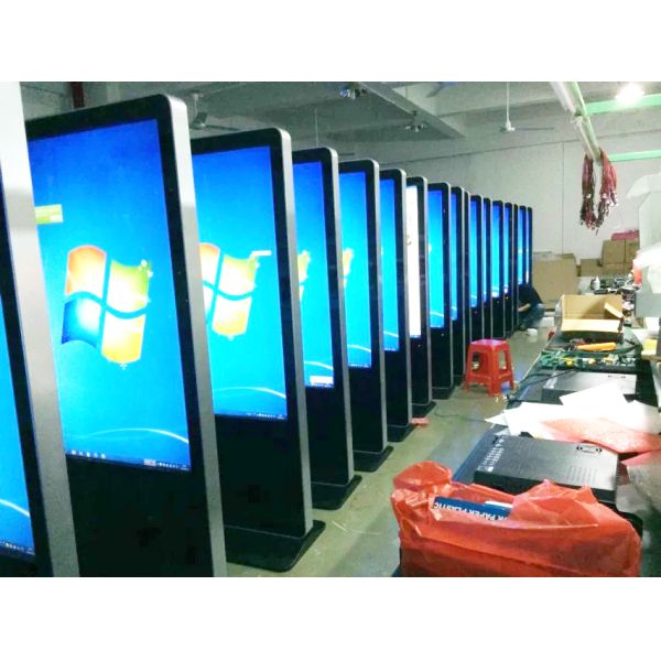 55 Inch 4K Touch Screen LCD Digital Signage, Indoor Floor Standing Advertising Screen Display