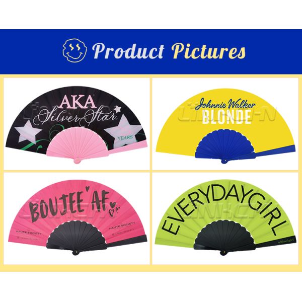 Custom 23cm PVC Plastic Hand Fan Promotional Business Gift with Printing