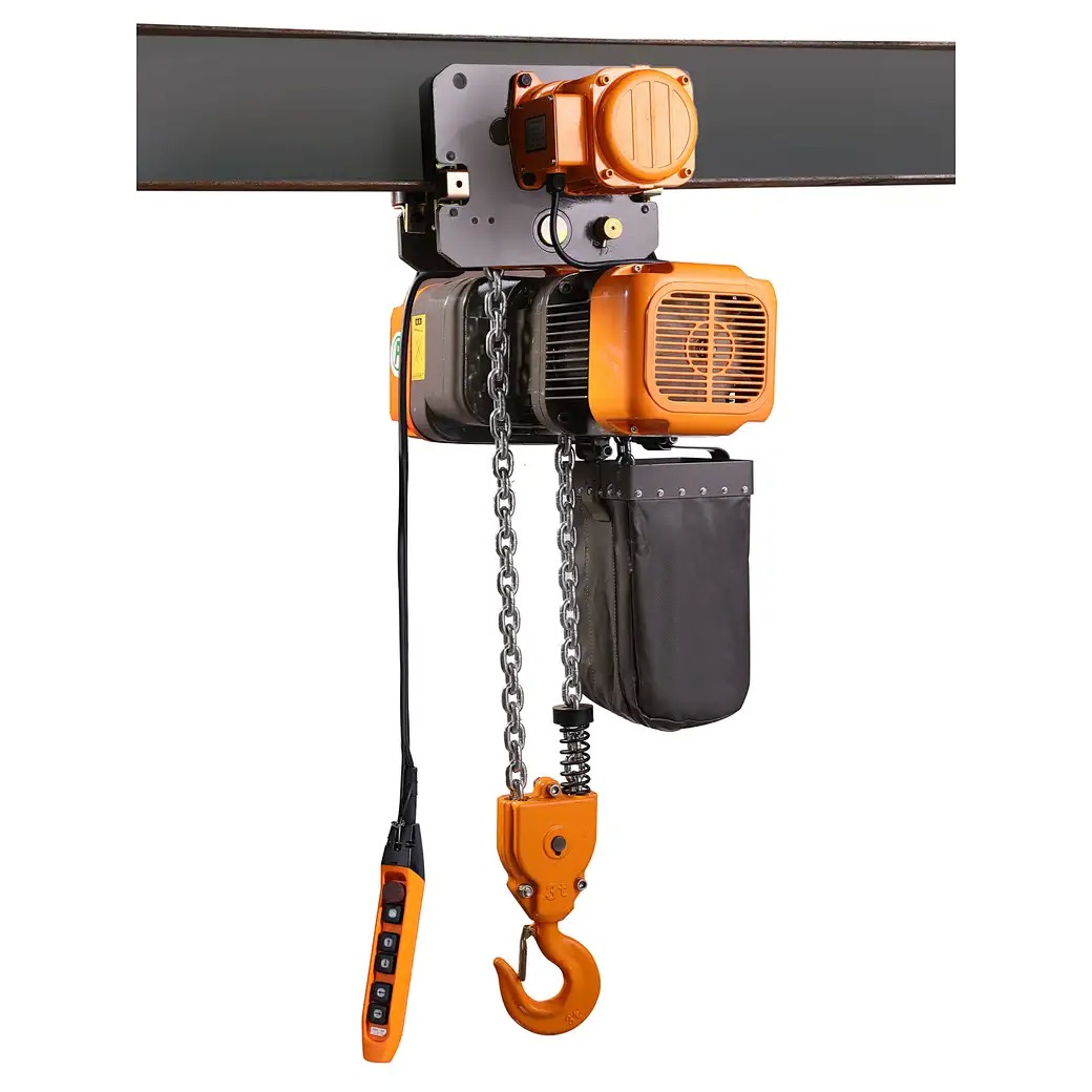 Double Chain 3 Ton Electric Hoist Single Speed Chain Electric Hoists Traveling Type EQ03-02Y