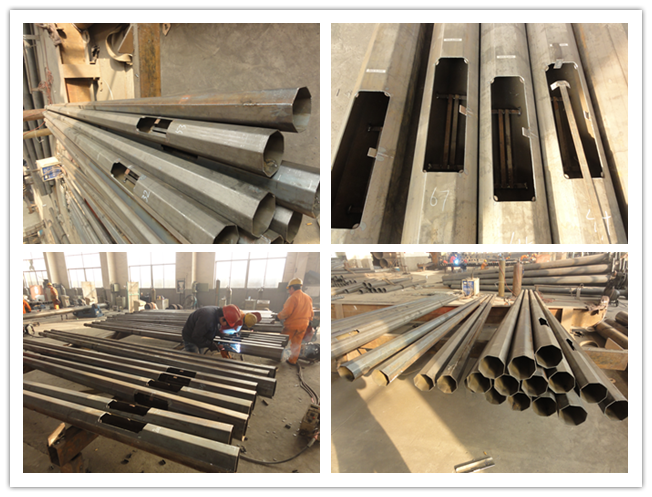 панель солнечных батарей Poles освещения толщины высоты 3mm 12m восьмиугольная напольная для улицы