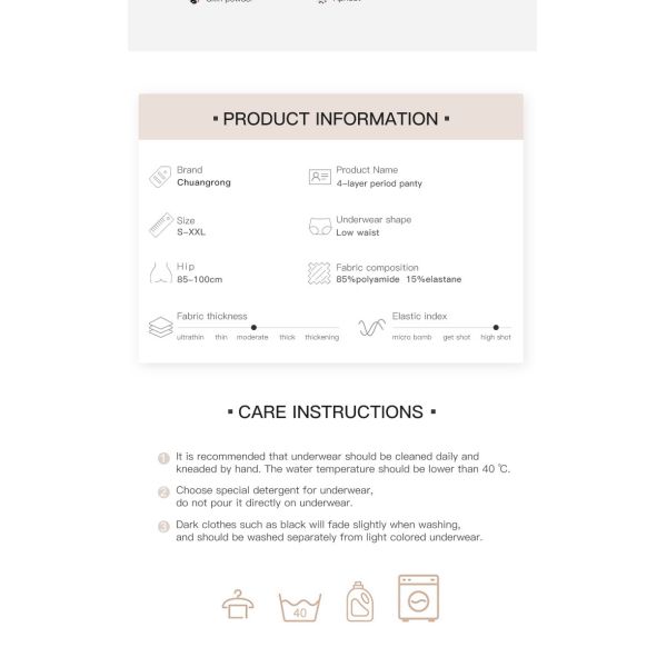 Anti-Bacterial Leak Proof Period Underwear Ladies Seamless Summer Breathable Panties