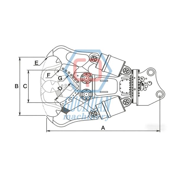 GCCS-12 Hydraulic Concrete Steel Buster for 12-14T Excavators