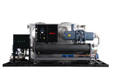 Resfriador central refrigerado a água industrial tipo parafuso de 160 toneladas