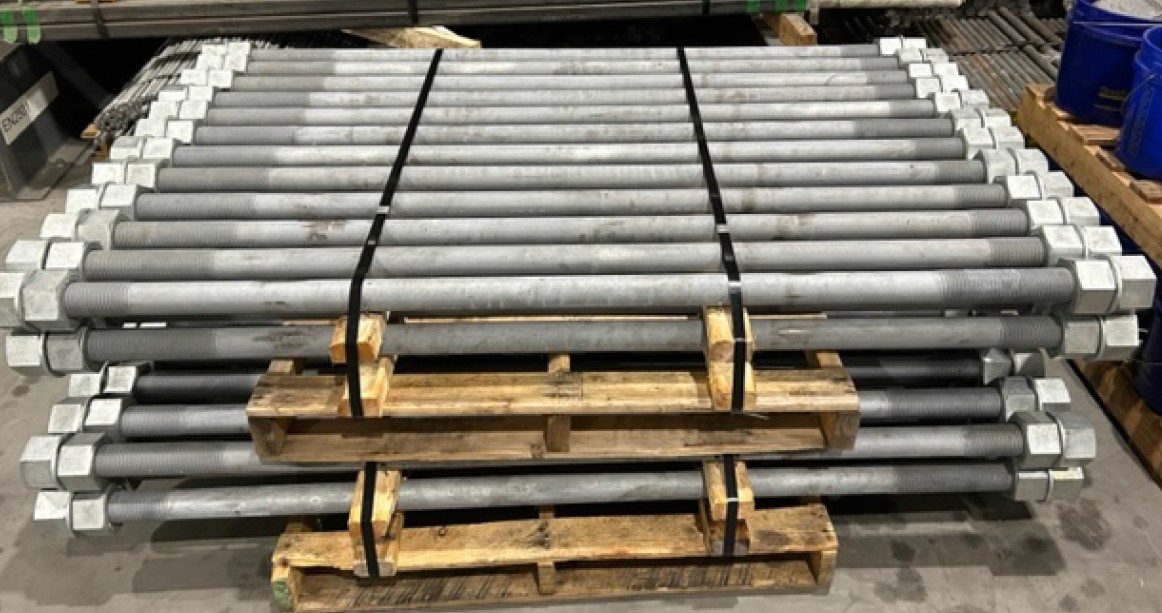 ASTM F1554 Grade 55 Anchor Rods 3/4''–2 for Utility Pole Foundations