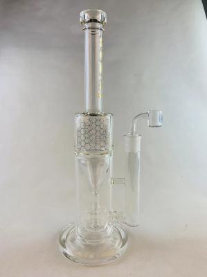 dobro de vidro Perc Glass Straight Tube da tubulação de fumo 18Inch