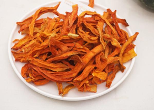 Orange Organic Dried Vegetables Pumpkin Strips For Instant Noodles Accessories
