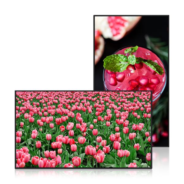 Customized 75 Inch Wall Mounted Narrow Frame LCD Display Kiosk for Shopping