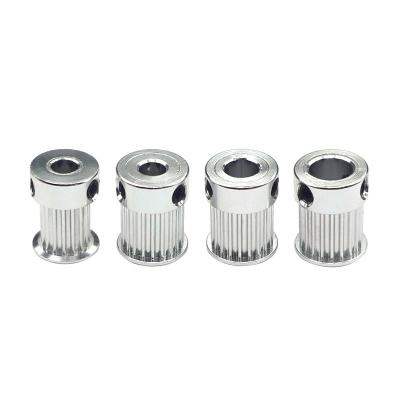 Silver Aluminum Alloy 16 20 Tooth 2GT Timing Belt Pulley Width 10mm