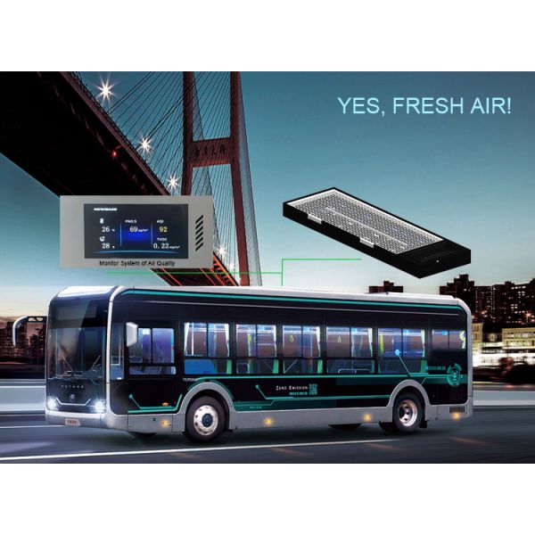 Purificateur d'air de bus en plastique IP43 PP personnalisé pour le nettoyage TVOC