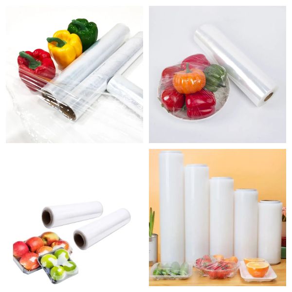 Eco Friendly Perforated PE PVC Stretch Film Wrap Heat Resistant Cling Wrap For Packing