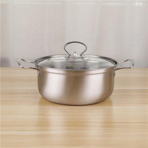 Stainless Steel Kitchenware 12pcs Cookware Set 16/18/20/22/24cm Soup Pot Food Cooking